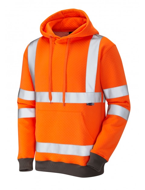 Leo Goodleigh hooded sweatshirt orange High Visibility